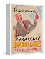 Poster Advertising Armagnac Barnabe, Printed by Damour Publicity, Paris, 1946-null-Framed Stretched Canvas