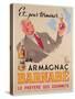Poster Advertising Armagnac Barnabe, Printed by Damour Publicity, Paris, 1946-null-Stretched Canvas