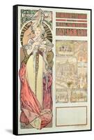 Poster Advertising 'Austria at the International Exposition, Paris 1900', 1900-Alphonse Mucha-Framed Stretched Canvas