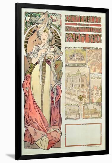 Poster Advertising 'Austria at the International Exposition, Paris 1900', 1900-Alphonse Mucha-Framed Giclee Print