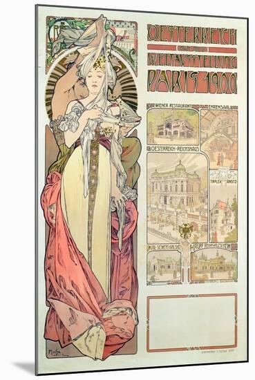 Poster Advertising 'Austria at the International Exposition, Paris 1900', 1900-Alphonse Mucha-Mounted Giclee Print