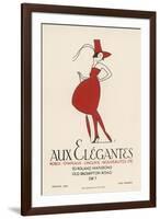 Poster Advertising "Aux Elegantes" in London's Old Brompton Road-Aldo Cosomati-Framed Photographic Print