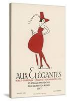 Poster Advertising "Aux Elegantes" in London's Old Brompton Road-Aldo Cosomati-Stretched Canvas