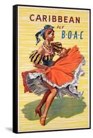 Poster Advertising B.O.A.C. Flights to the Caribbean, C.1950-null-Framed Stretched Canvas