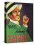 Poster Advertising Bambu Cigarette Papers, 1920-null-Stretched Canvas