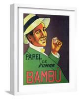 Poster Advertising Bambu Cigarette Papers, 1920-null-Framed Giclee Print