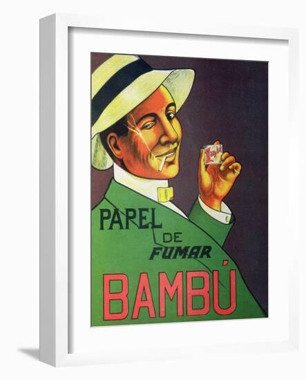 Poster Advertising Bambu Cigarette Papers, 1920-null-Framed Giclee Print