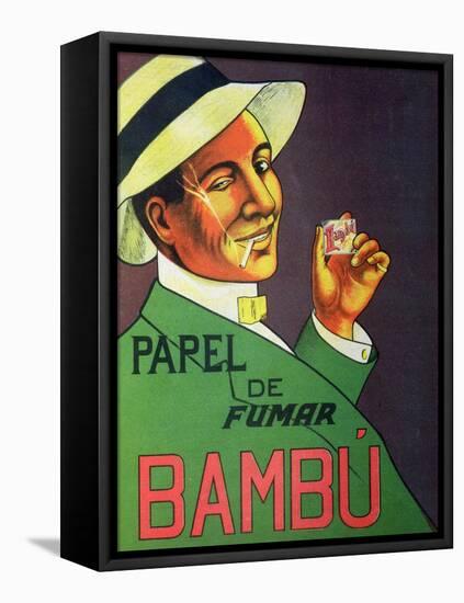 Poster Advertising Bambu Cigarette Papers, 1920-null-Framed Stretched Canvas