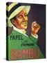 Poster Advertising Bambu Cigarette Papers, 1920-null-Stretched Canvas