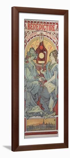 Poster Advertising 'Benedictine' Liqueur, 1898-Alphonse Mucha-Framed Premium Giclee Print