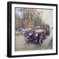 Poster Advertising Bentley Cars, 1927-Gordon Crosby-Framed Giclee Print