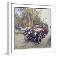 Poster Advertising Bentley Cars, 1927-Gordon Crosby-Framed Giclee Print