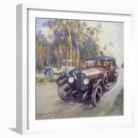 Poster Advertising Bentley Cars, 1927-Gordon Crosby-Framed Giclee Print