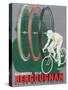 Poster Advertising Bergougnan Bicycle Tyres, 1940-null-Stretched Canvas