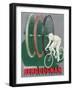 Poster Advertising Bergougnan Bicycle Tyres, 1940-null-Framed Giclee Print