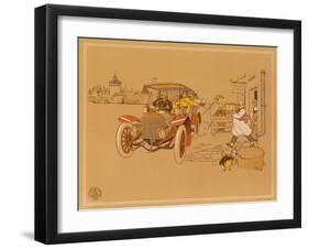 Poster Advertising Berliet Cars, 1906-René Vincent-Framed Giclee Print