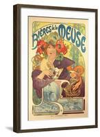 Poster Advertising 'Bieres De La Meuse', 1897-Alphonse Mucha-Framed Giclee Print