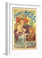 Poster Advertising 'Bieres De La Meuse', 1897-Alphonse Mucha-Framed Giclee Print