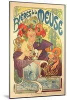 Poster Advertising 'Bieres De La Meuse', 1897-Alphonse Mucha-Mounted Giclee Print