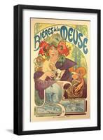 Poster Advertising 'Bieres De La Meuse', 1897-Alphonse Mucha-Framed Premium Giclee Print