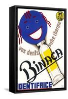 Poster Advertising Binaca Toothpaste-null-Framed Stretched Canvas