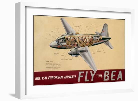 Poster Advertising 'British European Airways', C.1950-null-Framed Giclee Print