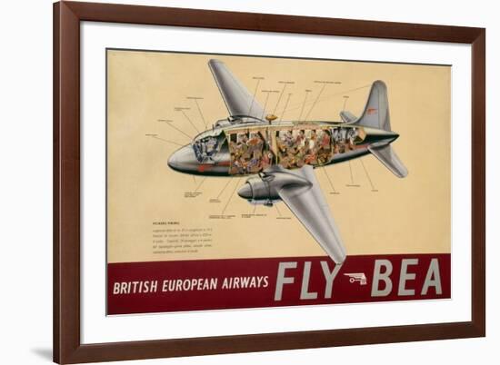 Poster Advertising 'British European Airways', C.1950-null-Framed Giclee Print