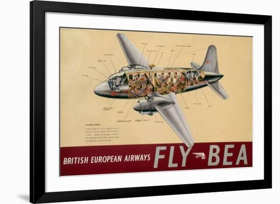 Poster Advertising 'British European Airways', C.1950-null-Framed Giclee Print