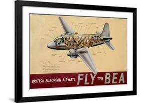 Poster Advertising 'British European Airways', C.1950-null-Framed Giclee Print