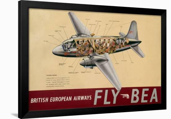 Poster Advertising 'British European Airways', C.1950-null-Framed Giclee Print