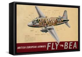 Poster Advertising 'British European Airways', C.1950-null-Framed Stretched Canvas