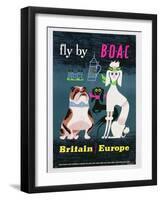 Poster Advertising British Overseas Airways, C.1962-English School-Framed Giclee Print