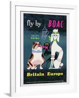 Poster Advertising British Overseas Airways, C.1962-English School-Framed Giclee Print