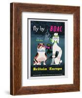 Poster Advertising British Overseas Airways, C.1962-English School-Framed Giclee Print