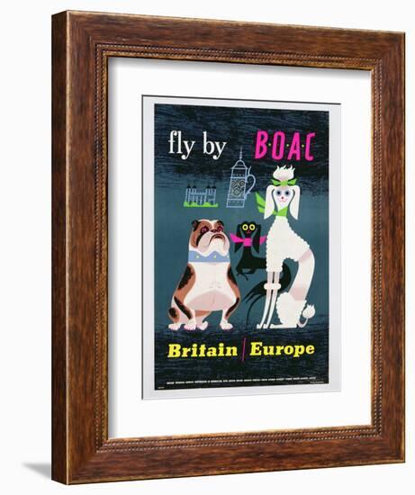 Poster Advertising British Overseas Airways, C.1962-English School-Framed Giclee Print