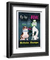 Poster Advertising British Overseas Airways, C.1962-English School-Framed Giclee Print