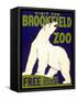 Poster Advertising Brookfield Zoo in Chicago, Illinois, 1938-null-Framed Stretched Canvas