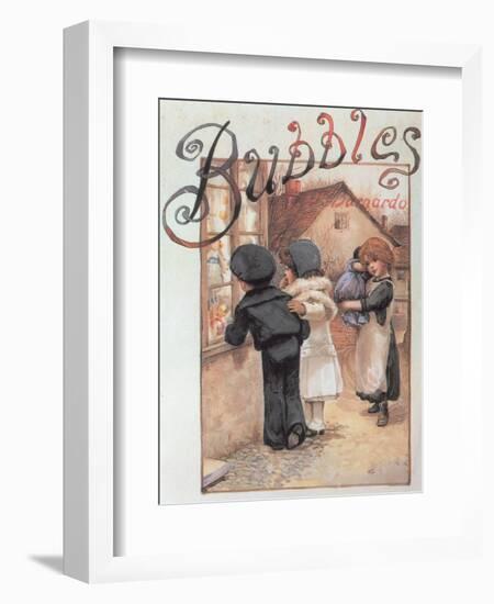 Poster Advertising 'Bubbles' Magazine-null-Framed Giclee Print