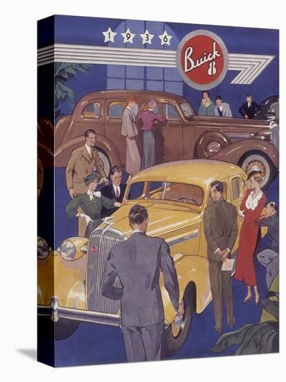 Poster Advertising Buick Cars, 1936-null-Stretched Canvas