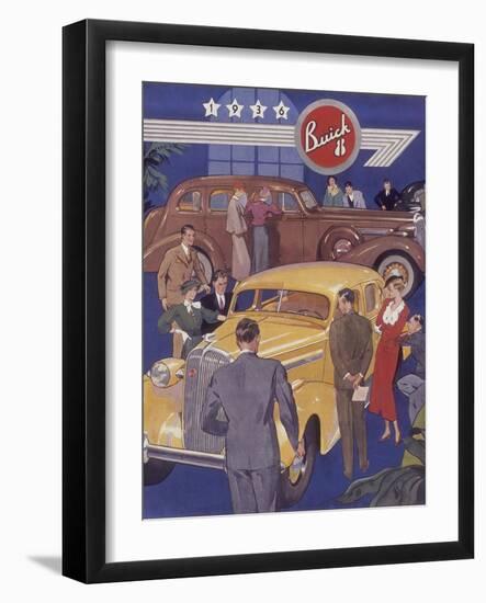 Poster Advertising Buick Cars, 1936-null-Framed Giclee Print