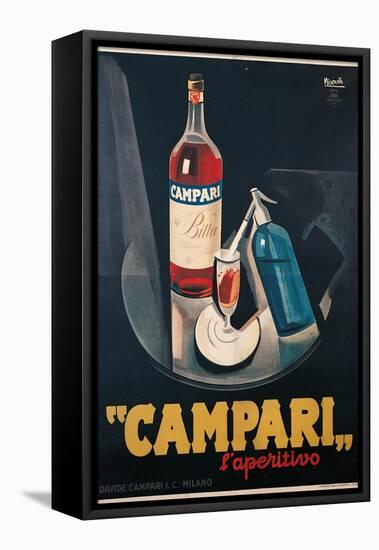 Poster Advertising Campari l'aperitivo-Marcello Nizzoli-Framed Stretched Canvas