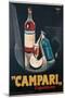 Poster Advertising Campari l'aperitivo-Marcello Nizzoli-Mounted Art Print