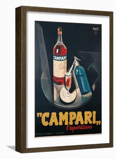 Poster Advertising Campari Laperitivo-Marcello Nizzoli-Framed Premium Giclee Print