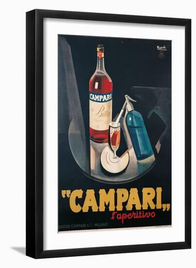 Poster Advertising Campari Laperitivo-Marcello Nizzoli-Framed Premium Giclee Print