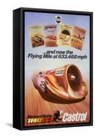 Poster Advertising Castrol, Featuring Thrust 2 and Richard Noble, C1983-null-Framed Stretched Canvas