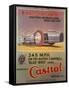 Poster Advertising Castrol Oil, Featuring Bluebird and Malcolm Campbell, Early 1930s-null-Framed Stretched Canvas