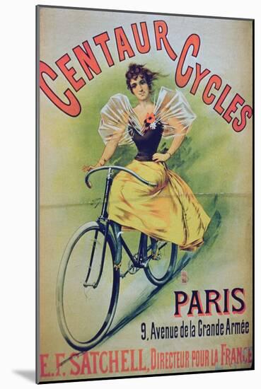 Poster Advertising 'Centaur Cycles', Paris-null-Mounted Giclee Print