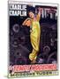 Poster Advertising Charlie Chaplin in 'Modern Times', C.1936-null-Mounted Giclee Print