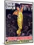 Poster Advertising Charlie Chaplin in 'Modern Times', C.1936-null-Mounted Premium Giclee Print