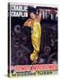 Poster Advertising Charlie Chaplin in 'Modern Times', C.1936-null-Stretched Canvas